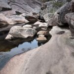 Venus baths, purple gray rock formation shaped by river in Halls Gap, Grampians, Victoria, Australia
